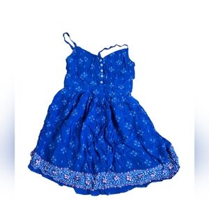 Abercrombie & Fitch Blue Boho Print Strappy Mini Sundress Size XS 100% Vicose